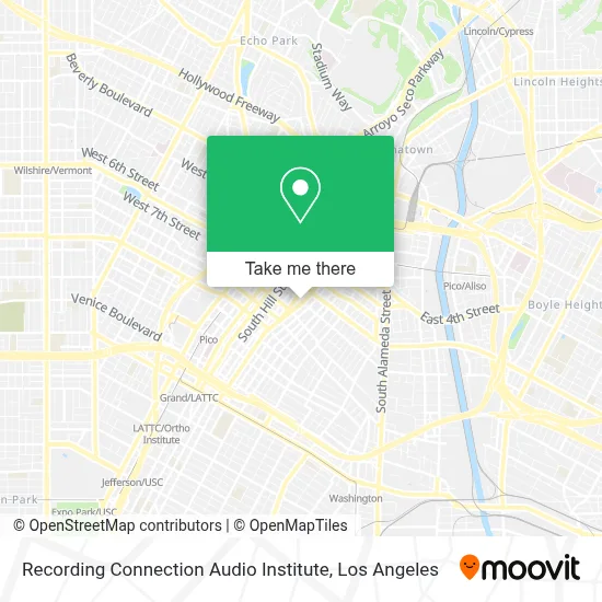 Recording Connection Audio Institute map