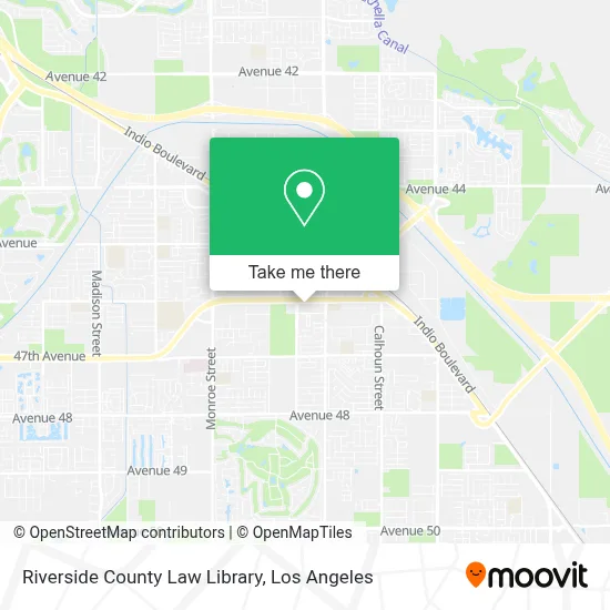Riverside County Law Library map