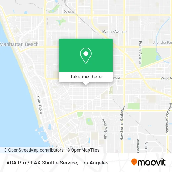 ADA Pro / LAX Shuttle Service map