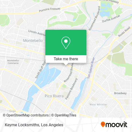 Keyme Locksmiths map