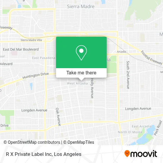 R X Private Label Inc map