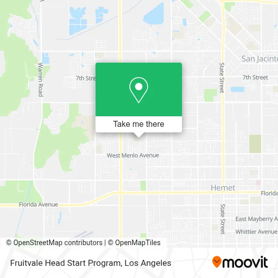 Fruitvale Head Start Program map