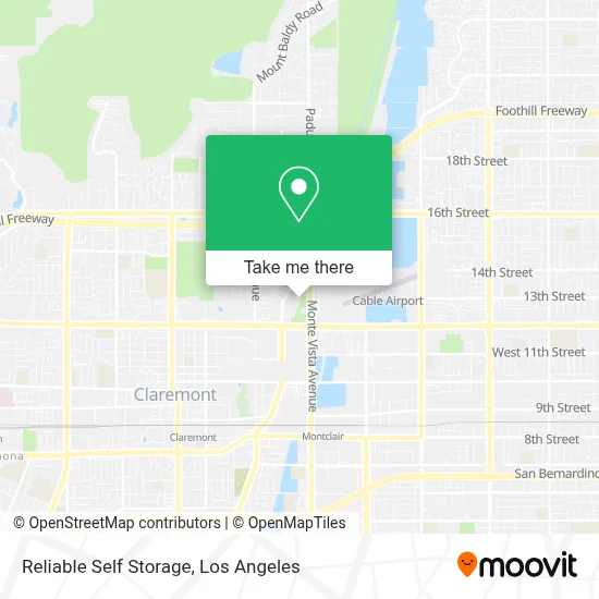 Reliable Self Storage map