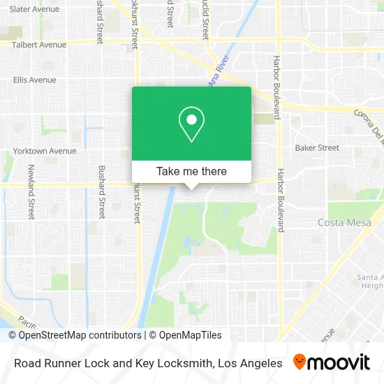 Road Runner Lock and Key Locksmith map