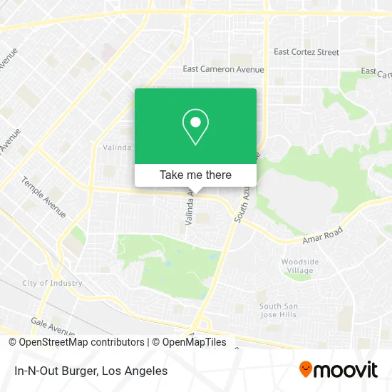 In-N-Out Burger map