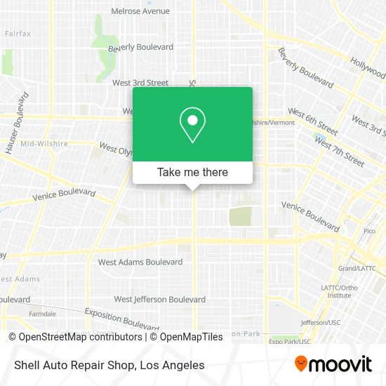 Shell Auto Repair Shop map