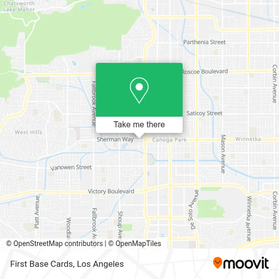 First Base Cards map