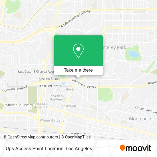 Ups Access Point Location map
