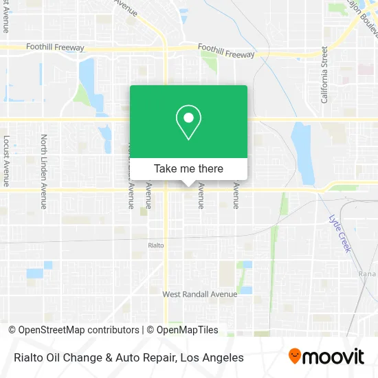 Rialto Oil Change & Auto Repair map