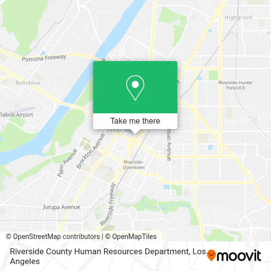 Riverside County Human Resources Department map
