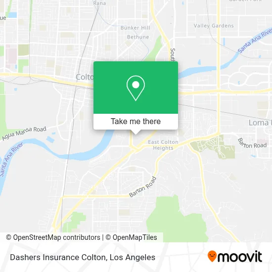 Dashers Insurance Colton map