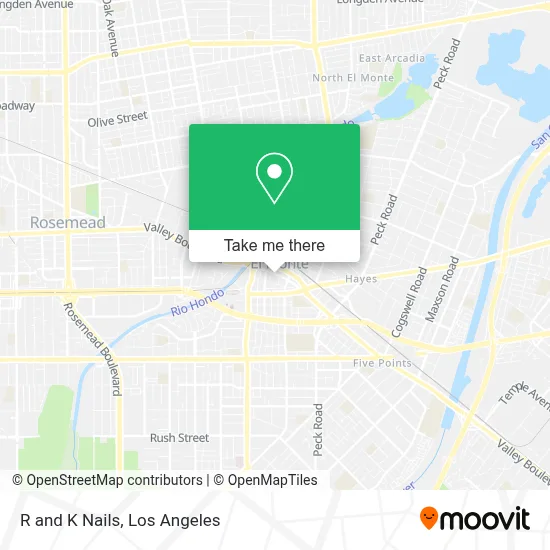 R and K Nails map