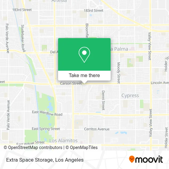 Extra Space Storage map