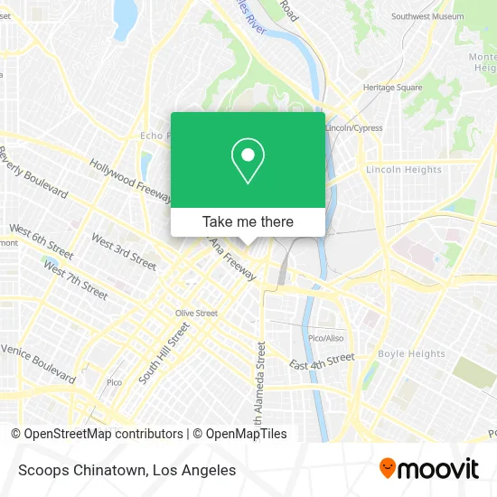 Scoops Chinatown map