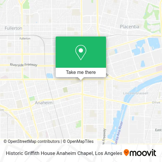 Historic Griffith House Anaheim Chapel map