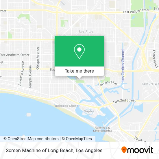 Screen Machine of Long Beach map