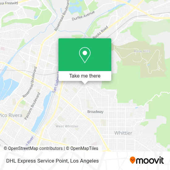 DHL Express Service Point map