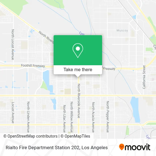 Rialto Fire Department Station 202 map