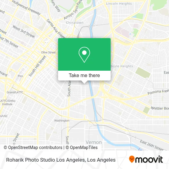 Roharik Photo Studio Los Angeles map