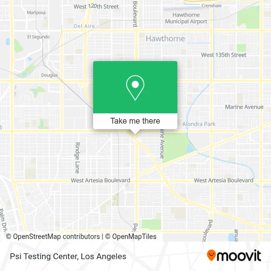 Psi Testing Center map