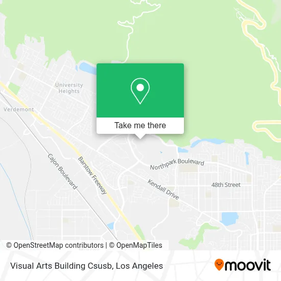 Visual Arts Building Csusb map