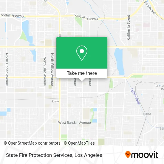 State Fire Protection Services map
