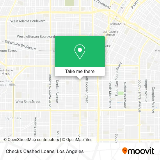 Checks Cashed Loans map