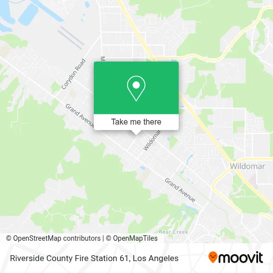 Riverside County Fire Station 61 map