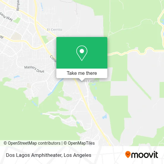 Dos Lagos Amphitheater map