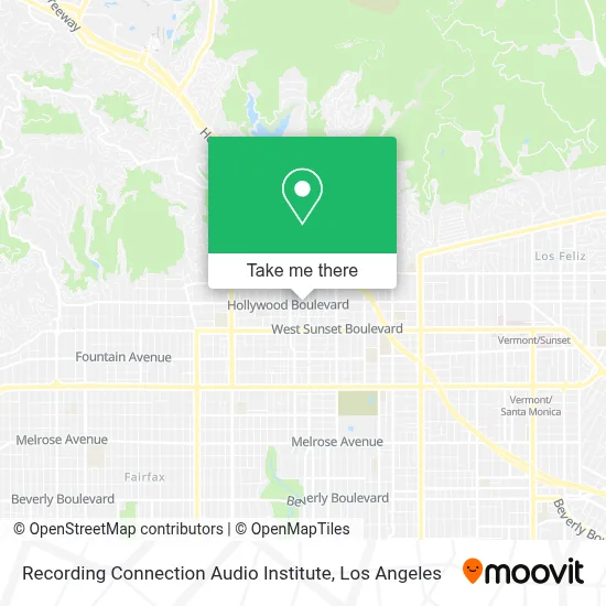 Recording Connection Audio Institute map