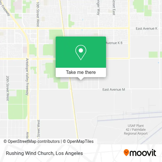 Rushing Wind Church map