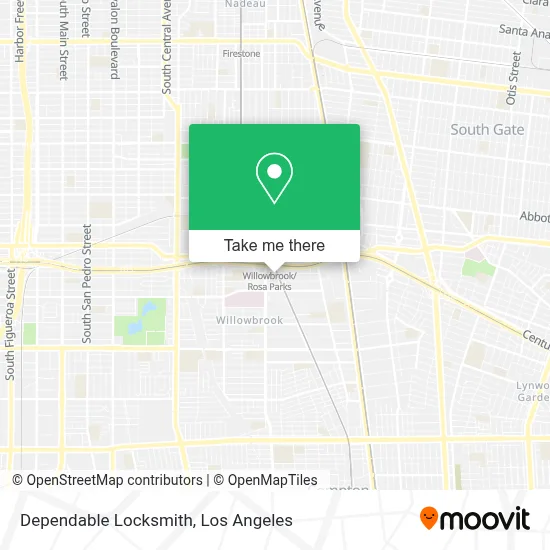 Dependable Locksmith map