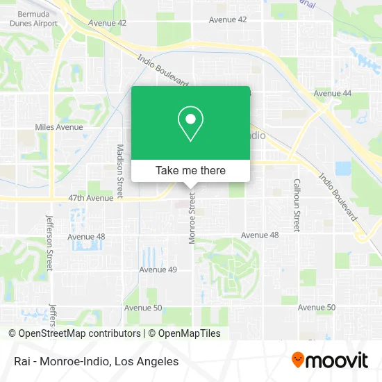 Rai - Monroe-Indio map