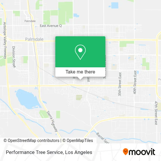 Performance Tree Service map