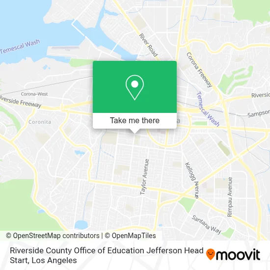 Riverside County Office of Education Jefferson Head Start map