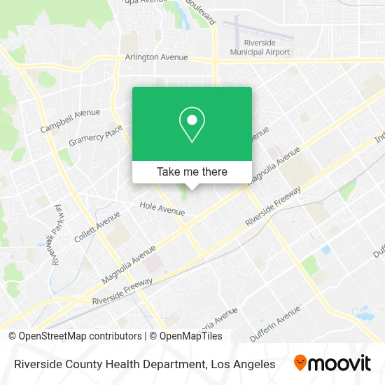Mapa de Riverside County Health Department