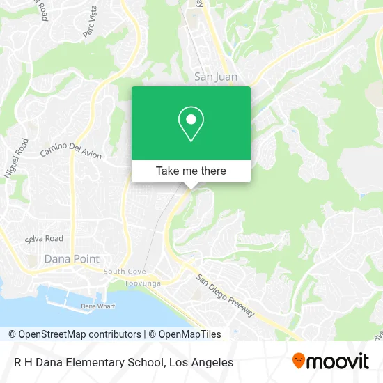 R H Dana Elementary School map