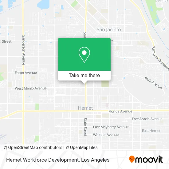 Hemet Workforce Development map
