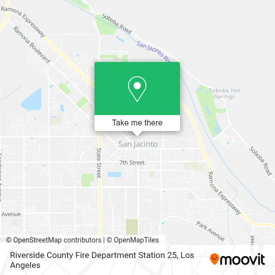 Riverside County Fire Department Station 25 map
