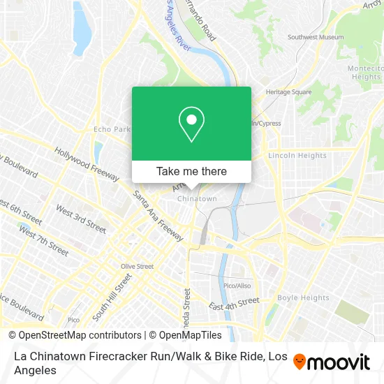 La Chinatown Firecracker Run / Walk & Bike Ride map