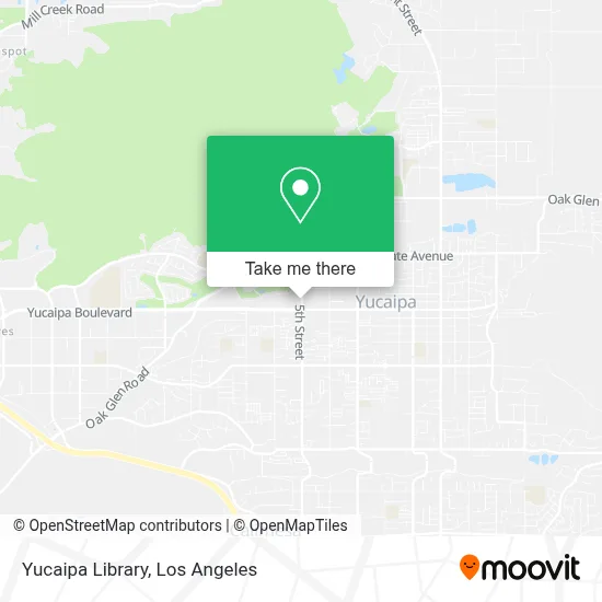 Yucaipa Library map