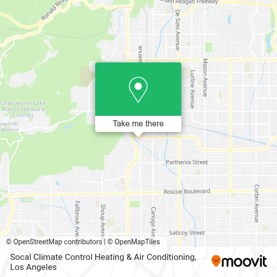 Socal Climate Control Heating & Air Conditioning map