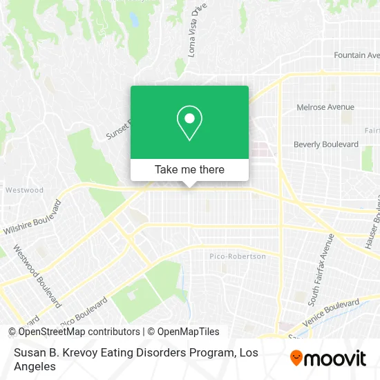 Susan B. Krevoy Eating Disorders Program map
