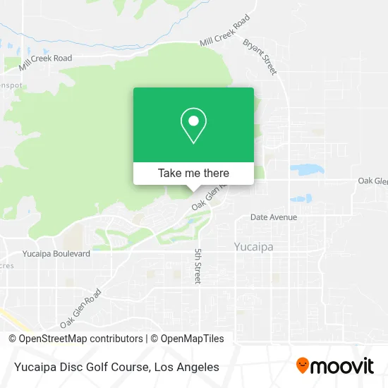 Yucaipa Disc Golf Course map