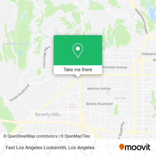 Fast Los Angeles Locksmith map