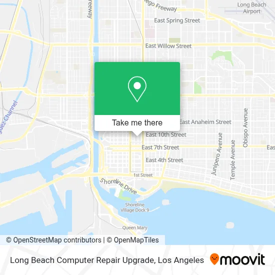 Long Beach Computer Repair Upgrade map