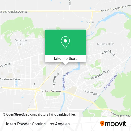 Jose's Powder Coating map