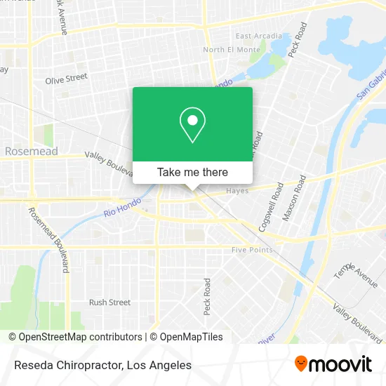 Reseda Chiropractor map