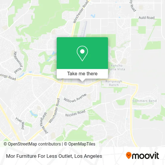 Mor Furniture For Less Outlet map