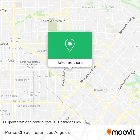 Praise Chapel Tustin map